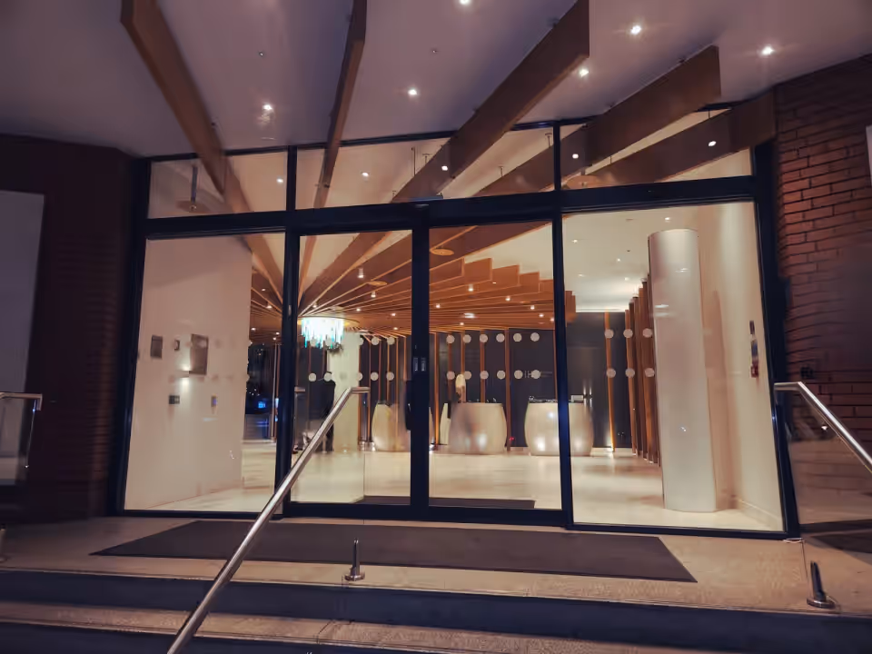 Avanti Doors commercial automatic entrance installation